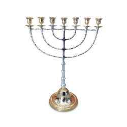 Large Seven Branch Menorah Beaded Decorations Si... | 7 Branch Menorah