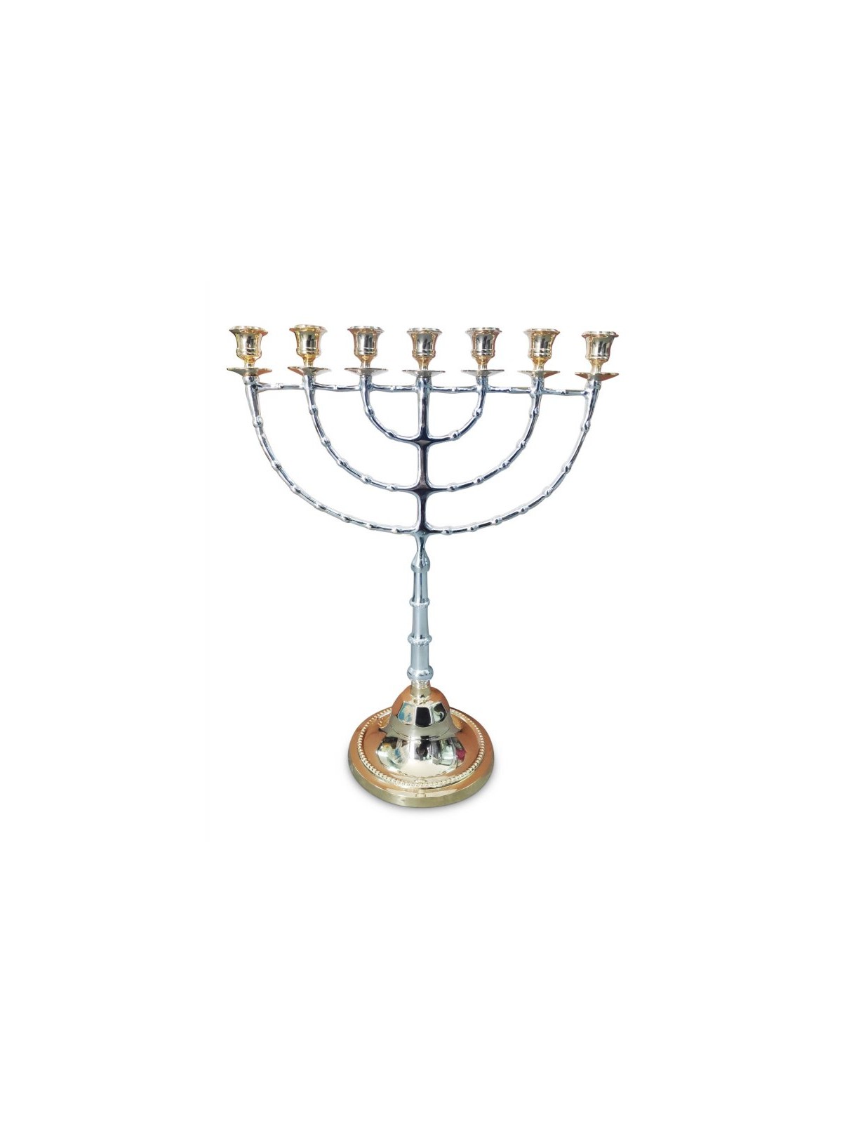 חנוכיה גדולה שבעת קנים קישוטי חרוזים סי... | חנוכיית סניף 7