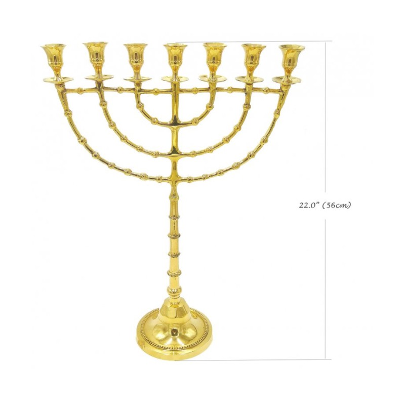Extra Large Seven Branch Menorah Beaded Decorati... | 7 Branch Menorah