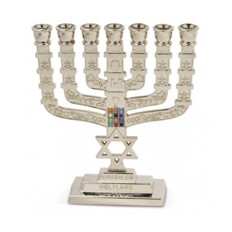 Decorative Mini 7 Branch Menorah Star of ... | Mini Decorative Menorah