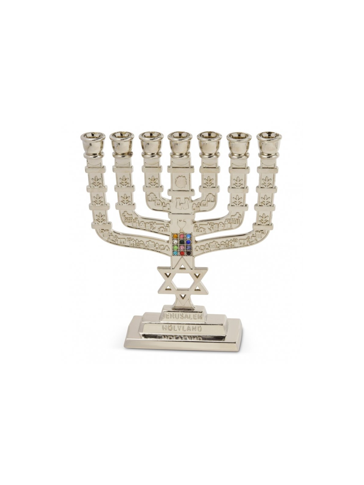 Decorative Mini 7 Branch Menorah Star of ... | Mini Decorative Menorah