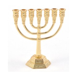 Menorah miniature à 7 branches pour la décoration... | Mini Menorah Décorative