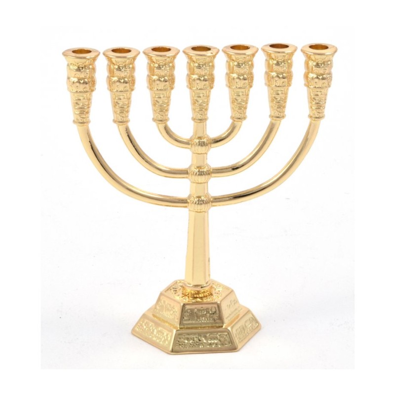 Menorah miniature à 7 branches pour la décoration... | Mini Menorah Décorative