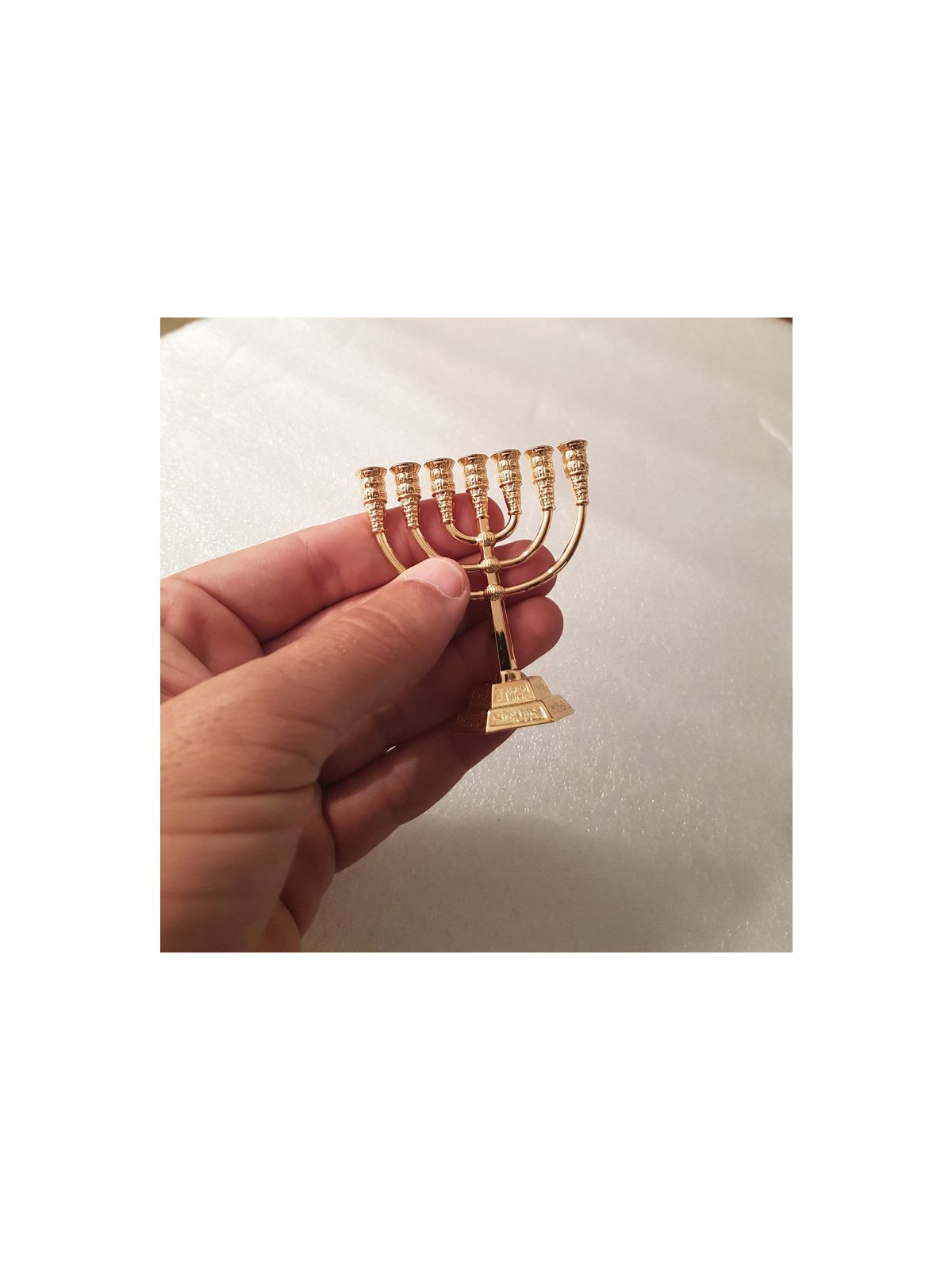 Menorah miniature à 7 branches pour la décoration... | Mini Menorah Décorative
