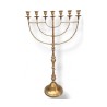 Giant Sized Seven Branch Gold Menorah with Antiq... | 7 Branch Menorah