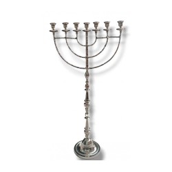 Giant Sized 7 Branch menorah Slender Stem with C... | 7 Branch Menorah