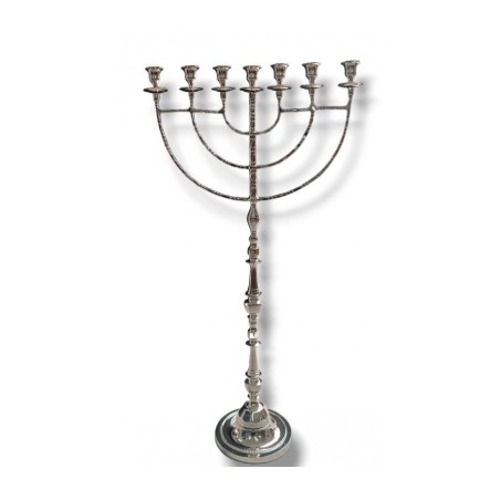 Giant Sized 7 Branch menorah Slender Stem with C... | 7 Branch Menorah