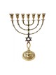 7 Branch Menorah Fish and Star of David Design G... | 7 Branch Menorah