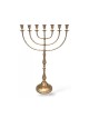 Extra Large Seven Branch Gold Menorah on Stem An... | 7 Branch Menorah