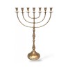 Extra Large Seven Branch Gold Menorah on Stem An... | 7 Branch Menorah