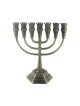Seven Branch Menorah with Jerusalem Images Pewte... | 7 Branch Menorah
