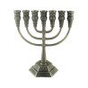 Seven Branch Menorah with Jerusalem Images Pewte... | 7 Branch Menorah