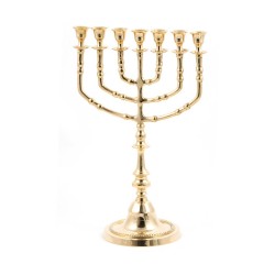 7 Branch Menorah Decorative Gold Colored Brass 15 | 7 Branch Menorah