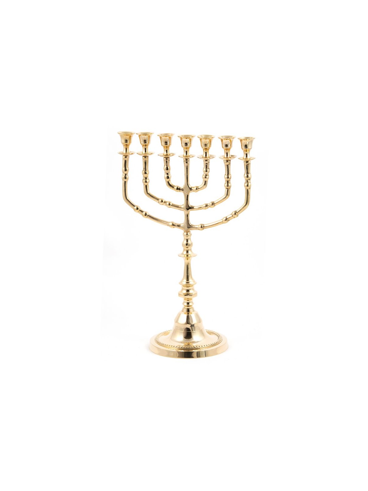 7 Branch Menorah Decorative Gold Colored Brass 15 | 7 Branch Menorah