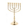 7 Branch Menorah Decorative Gold Colored Brass 15 | 7 Branch Menorah