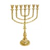 7 Branch Menorah Decorative Gold Colored Brass 15 | 7 Branch Menorah
