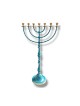 Extra Large Seven Branch Patina Menorah on Slend... | 7 Branch Menorah