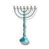 Extra Large Seven Branch Patina Menorah on Slend... | 7 Branch Menorah