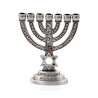 Small Seven Branch Menorah with Star of David Br... | 7 Branch Menorah