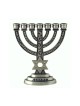 Pewter Star of David Seven Branch Menorah | 7 Branch Menorah