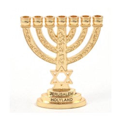 Decorative Miniature 7 Branch Menorah wit... | Mini Decorative Menorah