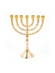 Seven Branch Menorah with Decorative Branches Gl... | 7 Branch Menorah