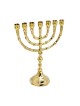 Seven Branch Menorah with Decorative Branches Gl... | 7 Branch Menorah
