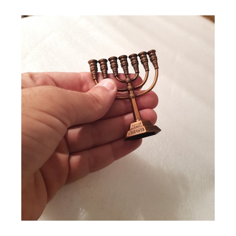 Menorah miniature à 7 branches pour la décoration... | Mini Menorah Décorative