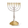 Seven Branch Menorah in Decorative Gold Silver C... | 7 Branch Menorah