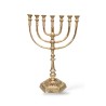 Seven Branch Menorah in Decorative Gold Colored ... | 7 Branch Menorah