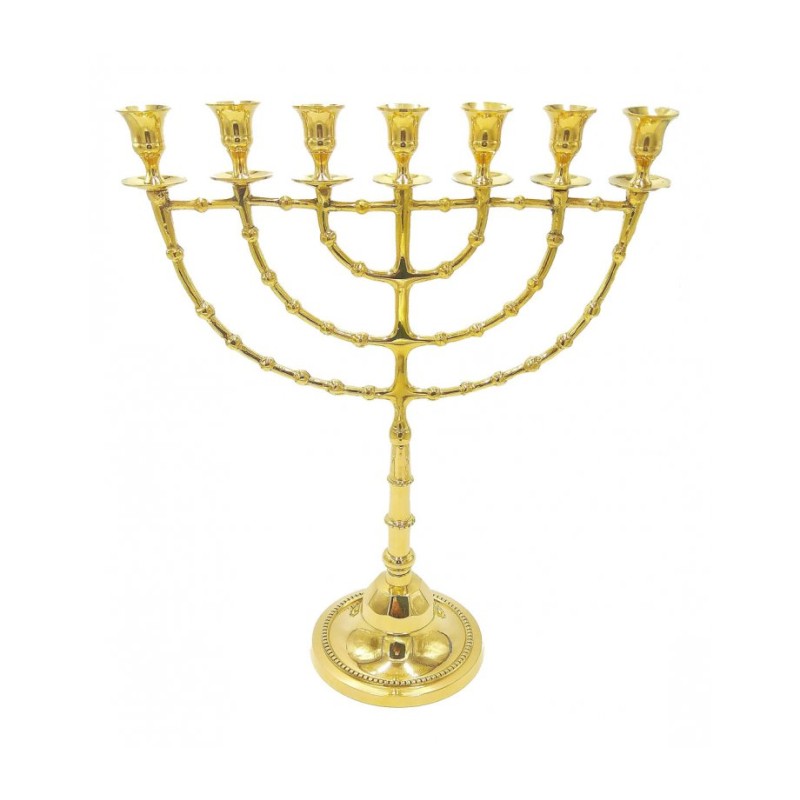 Extra Large Seven Branch Menorah on Stem Gleamin... | 7 Branch Menorah