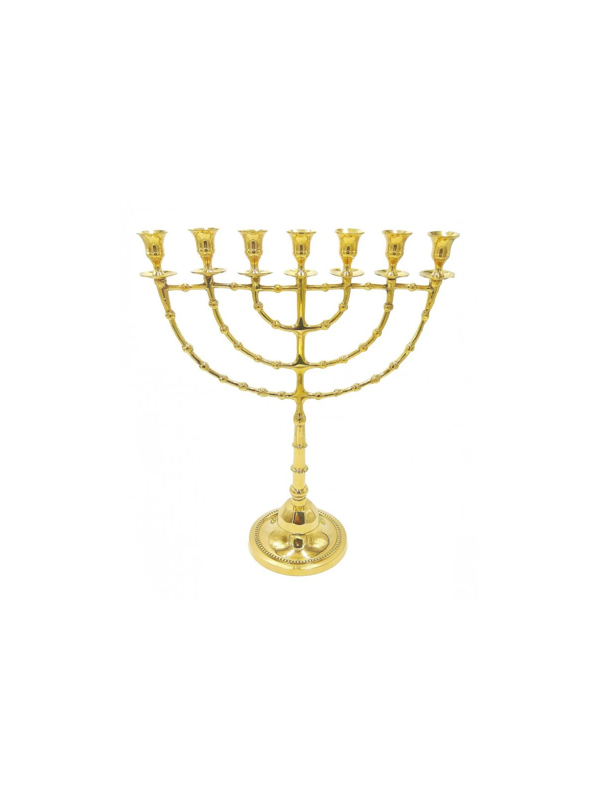 Extra Large Seven Branch Menorah on Stem Gleamin... | 7 Branch Menorah