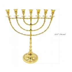 Extra Large Seven Branch Menorah on Stem Gleamin... | 7 Branch Menorah