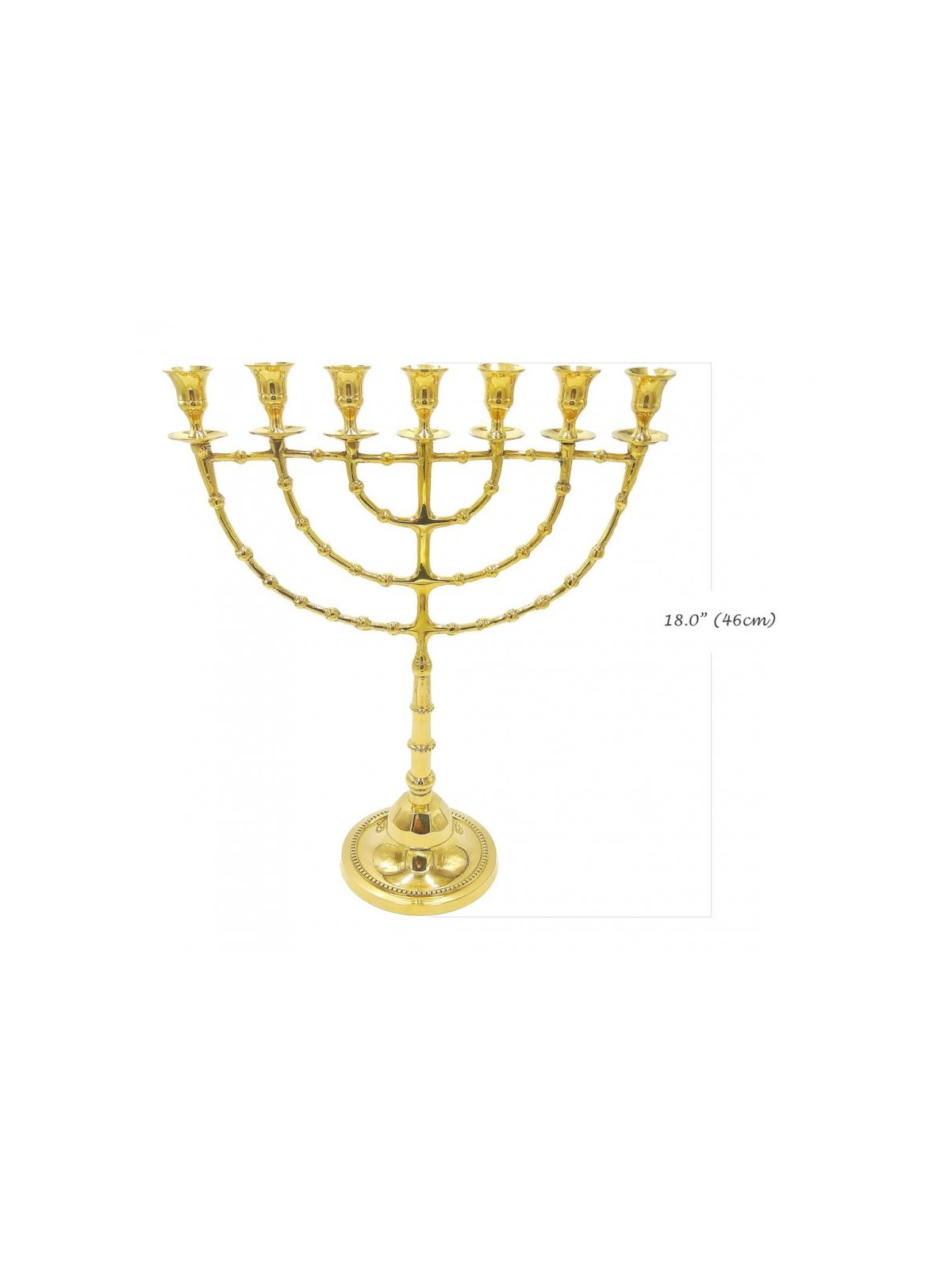 Extra Large Seven Branch Menorah on Stem Gleamin... | 7 Branch Menorah