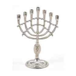 Decorative Mini 7 Branch Menorah with Fis... | Mini Decorative Menorah