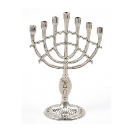 Decorative Mini 7 Branch Menorah with Fis... | Mini Decorative Menorah