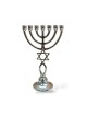Seven Branch Menorah with Star of David and Graf... | 7 Branch Menorah