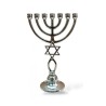 Seven Branch Menorah with Star of David and Graf... | 7 Branch Menorah