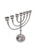 Seven Branch Menorah Pewter Covered Brass with D... | 7 Branch Menorah