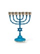 Seven Branch Patina Menorah with Star of David o... | 7 Branch Menorah