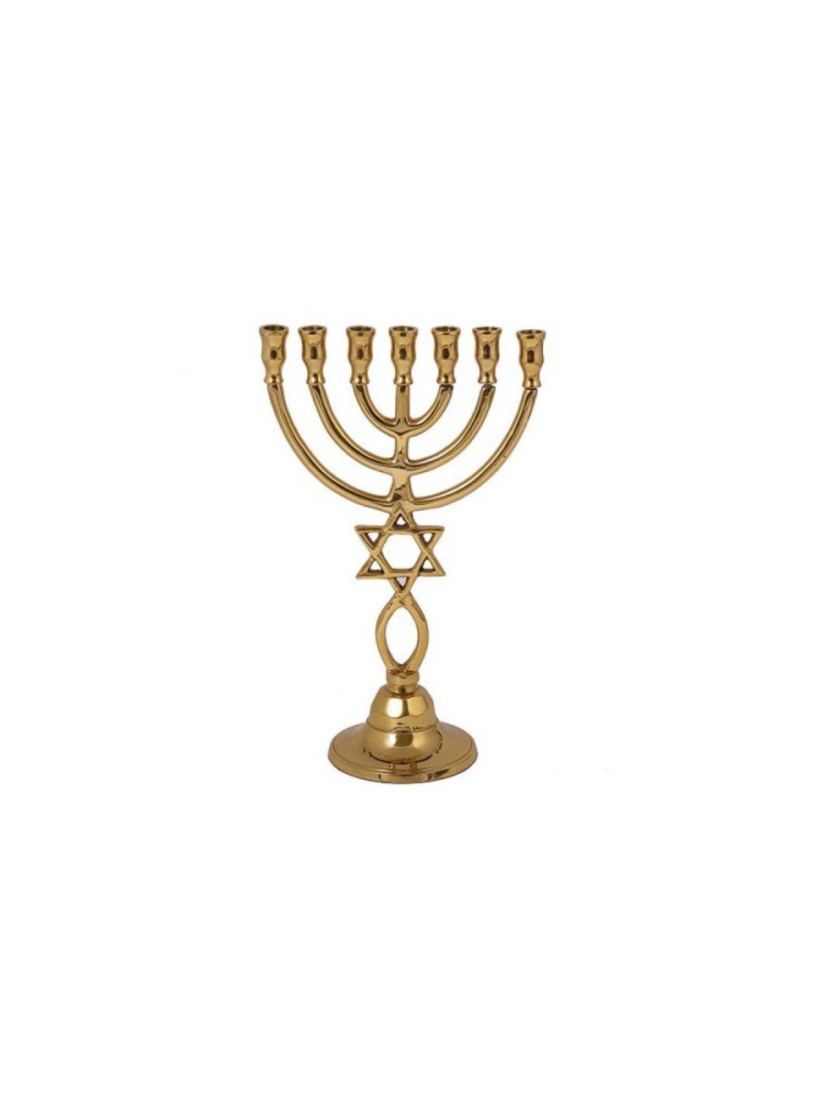 Yair Emanuel Seven Branch Menorah with Star of D... | 7 Branch Menorah