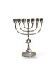 Seven Branch Nickel Menorah with Star of David o... | 7 Branch Menorah