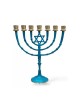 Seven Branch Patina Menorah with Star of David o... | 7 Branch Menorah