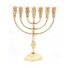 Seven Branch Menorah in Decorative Gold Colored ... | 7 Branch Menorah