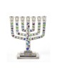 Decorative Mini 7 Branch Menorah with Col... | Mini Decorative Menorah