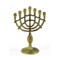 Mini menorah décorative à 7 branches avec fis... | Mini Menorah Décorative