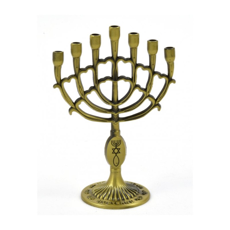 Mini menorah décorative à 7 branches avec fis... | Mini Menorah Décorative