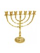 Seven Branch Menorah with Bead Design Gleaming G... | 7 Branch Menorah