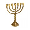 Small Seven Branch Menorah Dark Gold Brass Givin... | 7 Branch Menorah