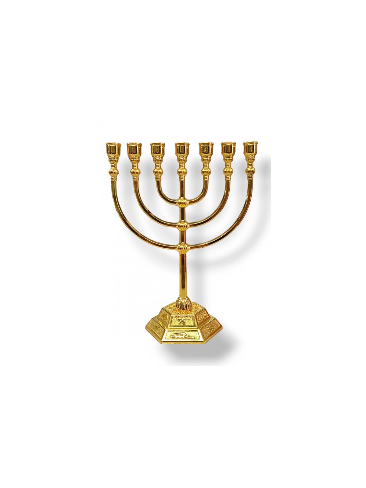 Small Gold Seven Branch Menorah Based on Cardo M... | 7 Branch Menorah